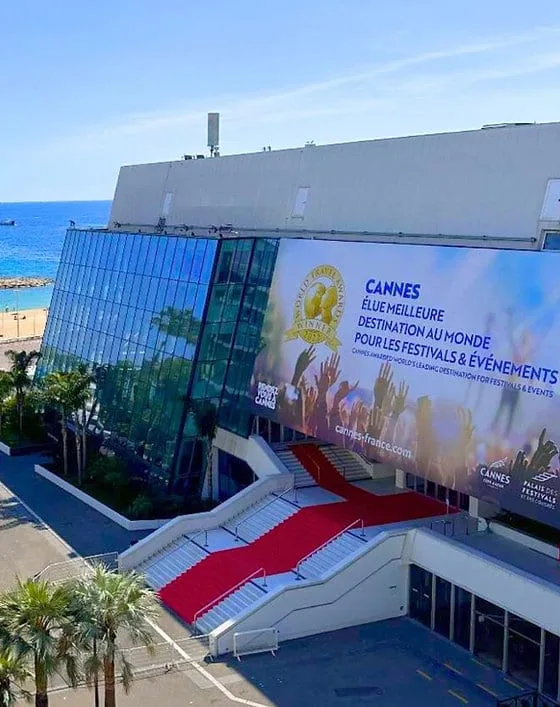 Le Palais des Festivals de Cannes et la Croisette